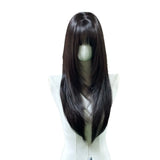 DAIIIBABYYY  -  High Temperature Silk Full Head Wig Inner Buckle Straight Hair French Wave Style Blonde Color for Women Hair Extension