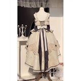 DAIIIBABYYY  -  Japan New Sweet Heavy Industry Black And White Dress Lolita Dress JSK Spring And Autumn Princess Lolita Skirt Fairy