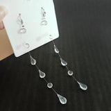 Daiiibabyyy  Niche Dewdrop Series Long Tassel Earrings Handmade Epoxy Resin Water Drop Earrings Fashion Jewelry Women Personalized Gifts
