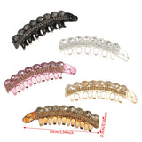 Daiiibabyyy  Toothed Non-slip Banana Clip Hairpin Women Ponytail Temperament Headwear Korean Party Hair Accessories Black Fashion Hair Clip