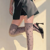 Daiiibabyyy  American Hot Girl  Y2K Polka Dot Thigh Socks Hot Selling Print Over The Knee Sweet Cute Stockings Spring Skirt Thigh Socks Women