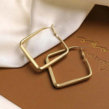 Daiiibabyyy  New Trendy Silver Color Big Circle Hoop Earrings for Women Exaggerated Metal Geometric Smooth Round Earrings Jewelry Gift