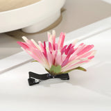 Daiiibabyyy Bohemia Women Small Hairpin Beach Vacation Flower Hair Clips Flower Duckbill Barrettes Hairpin Summer Girls Headdress