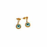 Daiiibabyyy  Anniversary Waterproof Blue Eyes Choker Chain Durable Titanium Eye Necklace Stylish Minimalist Design Demon Eye Earrings Daily
