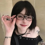 Daiiibabyyy  Y2K Crying Tears Teardrop Glasses Frame Unisex Retro Anime Cosplay Accessory Fashion Eyewear Costume Props for Makeup Party Gift