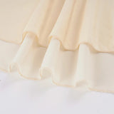 Daiiibabyyy  French Temperament Solid Ruffles Spaghetti Strap V Neck A-LINE Short Off Shoulder Dresses