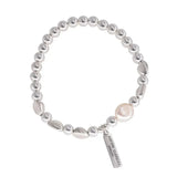 Daiiibabyyy  Sterling Silver Pearl Bracelets for Women Trend Korean Irregular Luxury Silver Bead Chain Bracelets Party Jewelry Gift