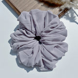 Daiiibabyyy  Big Size Chiffon Scrunchies For Muslim Women Custom Elastic Volumizing Oversized Neat stitching Malaysian Bunch Hair Tie
