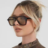 Daiiibabyyy  Retro Women Double Beam Sunglasses Brand Designer Glasses New Ins Fashion Gradient Eyewear Men Eyeglasses UV400 Goggles