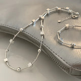 DAIIIBABYYY  -  Bead Geometry Necklace for Women Girl Korean Design Versatile Choker Jewelry Dropship