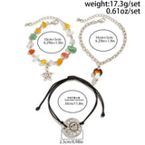 Daiiibabyyy  Exquisite Bohemian Beaded Bracelet Spiral Design Multi-Layer Ethnic Style Bracelet Butterfly Star Pendant Gravel Woven Bangle