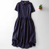 Daiiibabyyy  Summer Floral Print irt Dr High Waist ort Sve Midi Dr Thin Cotton Polyester Blend Floral Skirt High Waist Belted