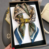 DAIIIBABYYY  -  New Silk Square Scarf Women Luxury Floral Print Kerchief Soft Satin Hairband Hands Bag Ribbon Foulard Hijab Neckerchief Headband