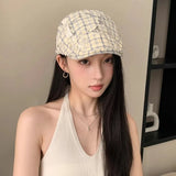 DAIIIBABYYY  -  American Personalized Leopard Print Lace Splicing Hole Forward Hat Women's Trend Y2k Breathable Short Brim Sunshade Painter Cap