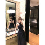 DAIIIBABYYY  -  2025 Backless Cross Hanging Neck Dress Women Summer Pure Desire To Tuck in Waist Swing Long Design A-line Vestidos