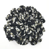 DAIIIBABYYY  -  Large Hair Band Elastic Chiffon Scrunchies Floral Print Malaysian Bunch Hair Tie Oversized Volumizing Malaysian Rubber Band