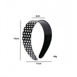 Daiiibabyyy  French Polka Dot Daily Acetate Wide Headband Black White Minimalist Fashion Y2K Ins Niche Sweet Cute Women Hair Accessories