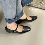 Daiiibabyyy 2024 Spring New Women Mary Jane Shoes Fashion Round Toe Shallow Slip On Ladies Flat Shoes Soft Sole Outdoor Dress Ballerina