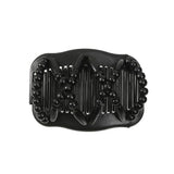 Daiiibabyyy  Wooden Bead Magic Hair Comb Elastic Rope Disc Hair Clip Quick Bun Maker for Women Vintage Hair Styling Tool