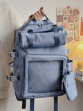 Daiiibabyyy  Preppy Style Ita Mochila Japanese Ins Mochilas Mujer Simple All-match Bag Large Capacity Backpack Two Ways Bags for Woman