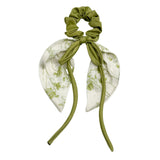 Daiiibabyyy  1PC Floral Scarf Scrunchies Set, Elegant Hair Accessories for Women, Chic Hair Ties for Daily and Party Wear
