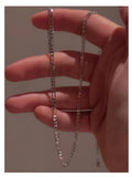 Daiiibabyyy  High Quality Titanium Steel Figaro Chain Men's Basic Versatile Necklace  Trendy for Men Women Hip Hop  Party Jewelry Gift