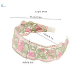 DAIIIBABYYY  -  Elegant Chiffon Embroidery Flower Hairband For Women Sweet Hair Decorate Headband Hair Hoop Band Turban Fashion Hair Accessories