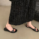 Daiiibabyyy 2024 Brown Yellow Fashion Buckle Ladies Flats Sandals Female Leopard print Footwear Women Flats Sandals Slingbacks Shoes Mujer