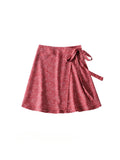 DAIIIBABYYY  -  Women's American Retro Elegant Floral One-piece Skirts Female Summer High Waist Slim Lace-up A-line Casual All-match Short Skirt