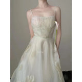 Daiiibabyyy  Korea Simple Spaghetti Strap Wedding Dress Photoshoot A Line Square Collar Bridal Gown Long Party Evening Dresses Customized