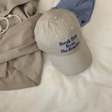 Daiiibabyyy  Soft Top Baseball Cap Vintage Cotton Embroidery Low Profile Unisex Adjustable Daily Outdoor Sun Hat  Oval Round Face