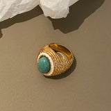 DAIIIBABYYY  -  New Arrival Trendy Blue Gemstone Silver Ladies Engagement Ring Jewelry For Women Gifts Hot Sell No Fade