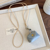 DAIIIBABYYY  -  New Y2K Retro Cute Small Leather Bag Long Necklace for Women Fashion Sweater Chain Neck Hanging Jewelry Versatile Accessory Gift