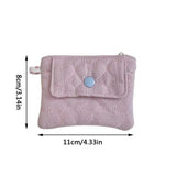DAIIIBABYYY  -  New Stripe Coin Purse Small Fresh Canvas Coin Wallet Lipstick Earphone Money Storage Bag Cartoon Keychain Zipper Coin Purse