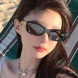 DAIIIBABYYY  -  Small Oval Sunglasses for Women Fashion Gradient Vintage Trendy Sun Glasses Luxury Brand Designer Shades Eyewear Gafas De Sol