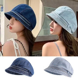 DAIIIBABYYY  -  Cute Retro Fisherman Hat Solid Color Cold Resistance Bucket Hats Ultra Light Warmth Duck Tongue Hat Women's