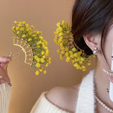 Daiiibabyyy  4 Colors New Chinese Style Flower Hairpins Women's Sweet Hair Sticks Party Hair Fork Bridal Wedding Romantic Hair Accessories M