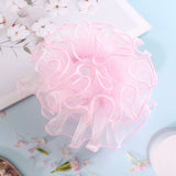 Daiiibabyyy  1PC Ruffled Organza Hair Scrunchies, Multi - Color Chiffon Hair Ties, Stylish Hair Accessories, Ideal for Daily & Party Looks