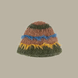 Daiiibabyyy  Rabbit Hair Knitted Fisherman's Hat Plush Fisherman Hat Women's Make Your Face Look Smaller Rabbit Fur Knitted Hat Big Fashion