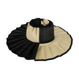 Daiiibabyyy  Plaid Print Ruffle Wide Brim Bucket Hat Foldable Sun Protection Loose Fit Summer Women Straw Hat Casual Chic Lady Sombrero