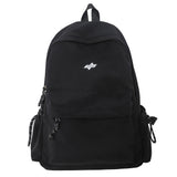 Daiiibabyyy  High School Student Backpack, Simple Solid Color, Middle School Student Backpack, Large Capacity, Lightweight Backpack