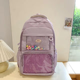 Daiiibabyyy  Cute Girl Small Appetite Transparent Ita Bag Female Korean All-match Students' Daily Using Large-capacity Shoulder Bags
