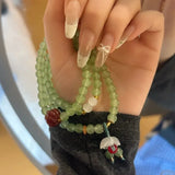 DAIIIBABYYY  -  New Chinese Agate Gourd Bracelet Women's New Light Luxury Niche Exquisite Bracelet Women
