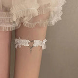 Daiiibabyyy  Elegant Sexy Chain Tassel Bowknot Leg Chain for Women Elastic Band Leg Chain Summer Spice Girls Women's Body Chain Accessories