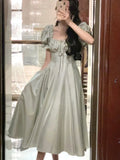 Daiiibabyyy France Elegant Slim Evening Party Dress Women 2024 Summer Princess Romantic Prom Robe Vestidos Korean A-line Graduation Dresses