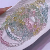 DAIIIBABYYY  -  7MM Natural Colored Topaz Bracelet Jewelry For Woman Men Healing Fengshui Stretch Fashion Gift 1PCS