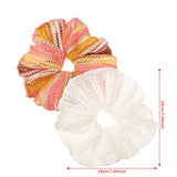 Daiiibabyyy  Large Pleated Hair Ropes Women Korean Simple Scrunchies Fashion Elastic Bohemia Headwear Hair Tie Rubber Bands Hair Accessories