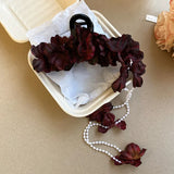 DAIIIBABYYY  -  Sweety Bohemia Hair Claw For Women Rhinestones Butterfly Flower Tassel Shark Gripper Summer Fairy Gauze Flower Hair Clip Hairpin