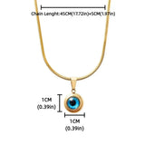 Daiiibabyyy  Anniversary Waterproof Blue Eyes Choker Chain Durable Titanium Eye Necklace Stylish Minimalist Design Demon Eye Earrings Daily
