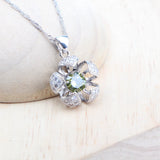 Daiiibabyyy Bridal Silver 925 Round Olive Zircon Jewelry Sets Rings Bracelets Pendant Earrings Necklace Set For Women Wedding Jewellery